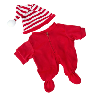 Pyjama Rouge & Tuque Vêtements 40 cm